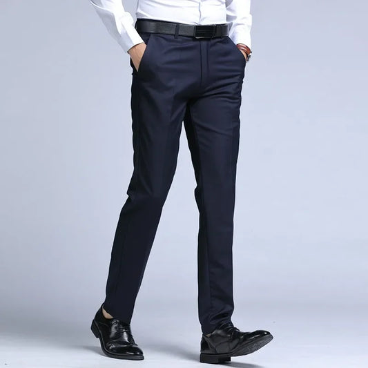 Men’s Dress Pants – Slim Fit – Wool Blend – Tapered Leg – Formal Office Wear