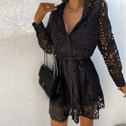 Elegant Lace Midi Dress for Women