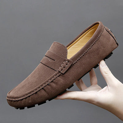 Men’s Slip-On Shoes – Lightweight Moccasin Style – Cushioned Lining – Outdoor Casual Wear