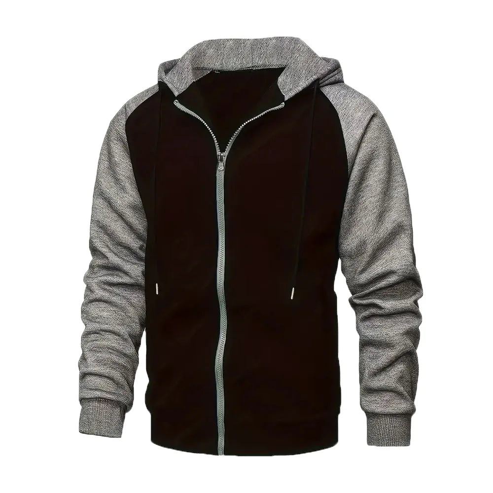 Stylish men's zip-up hoodie