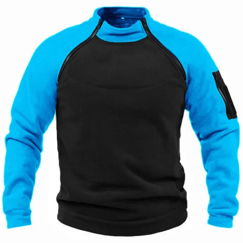 Men's long sleeve casual sweatshirt with pocket