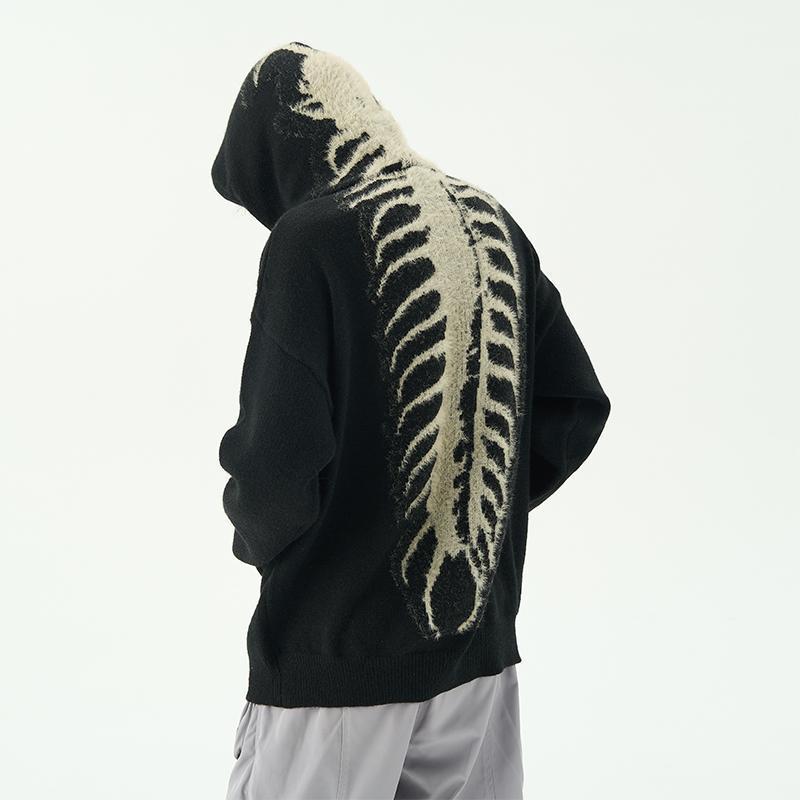 Mark - centipede achterontwerp gebreide hoodie