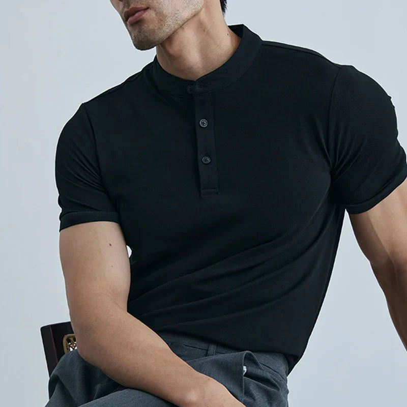 Men’s Slim Fit Tee – Lightweight Cotton – Collared Neck – Short Sleeve Casual Wear
