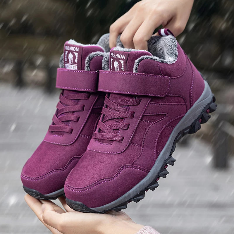 Unisex winter enkelsneakers voor sneeuw met bont