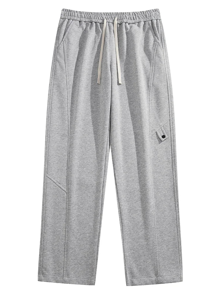 Men’s Relaxed Fit Trousers - Soft Cotton Blend - Drawstring Waist - Casual Everyday Wear