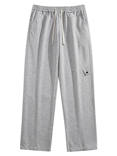 Men’s Relaxed Fit Trousers - Soft Cotton Blend - Drawstring Waist - Casual Everyday Wear