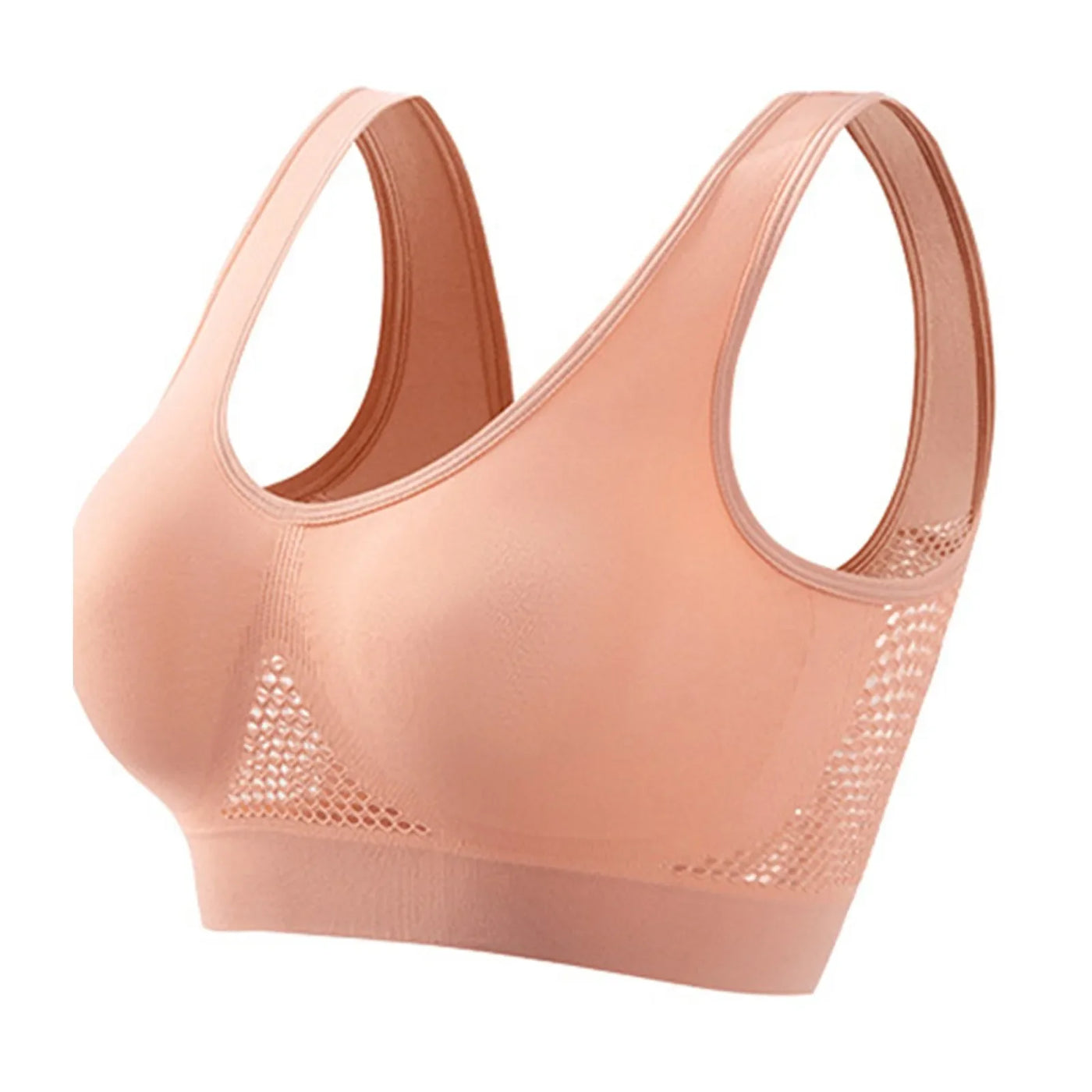 Women’s Sports Bra – High Support – Racerback – Breathable Mesh – Seamless Fit