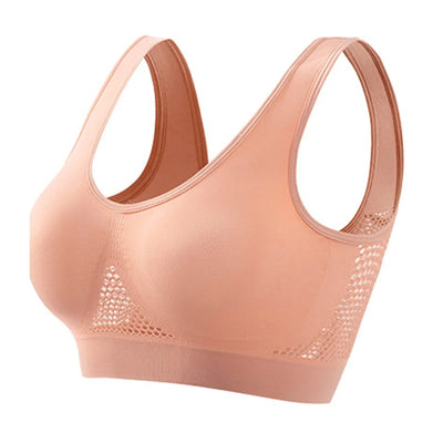 Women’s Sports Bra – High Support – Racerback – Breathable Mesh – Seamless Fit