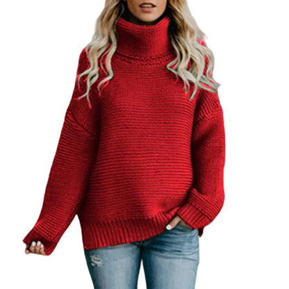 Women's loose roll-neck sweater