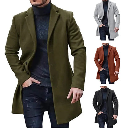 Men's casual button-up coat