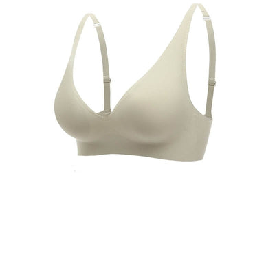 Women’s Seamless Bra – V-Neck – Wide Straps – Breathable Blend – Pull-On Fit