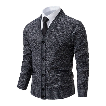 Men's v-neck knitted cardigan