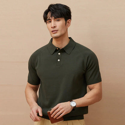 Men’s Polo Shirt – Tailored Fit – Soft Knit Cotton – Short Sleeve Classic Collar