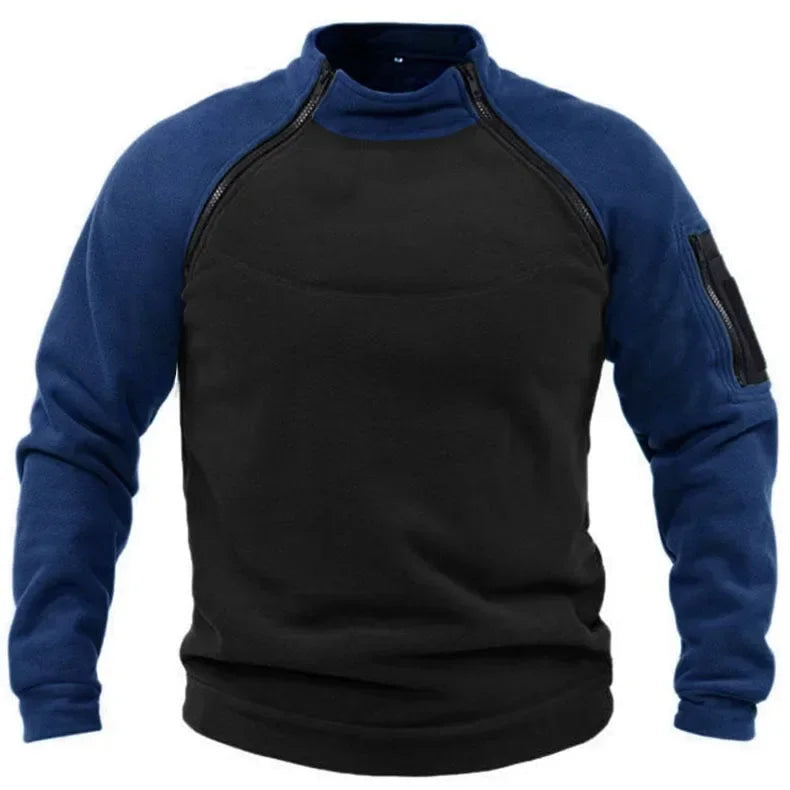 Men's long sleeve casual sweatshirt with pocket