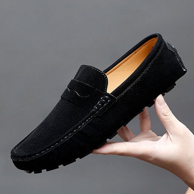Men’s Slip-On Shoes – Lightweight Moccasin Style – Cushioned Lining – Outdoor Casual Wear