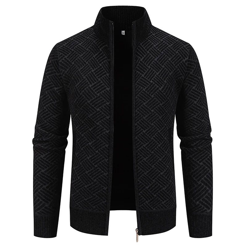 Men’s casual jacket with knitted sleeves