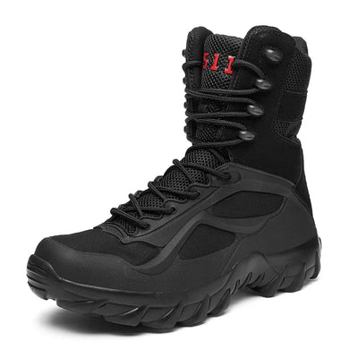Men’s Tactical Boots – Waterproof – Ankle Support – Breathable Mesh – Rugged Grip Sole