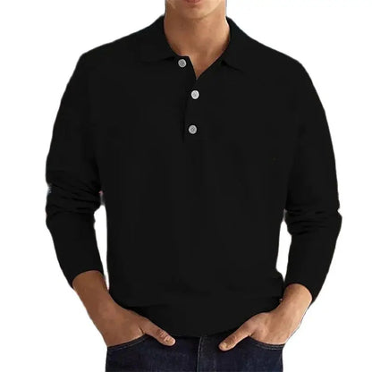 Polo shirt men’s long-sleeved slim fit