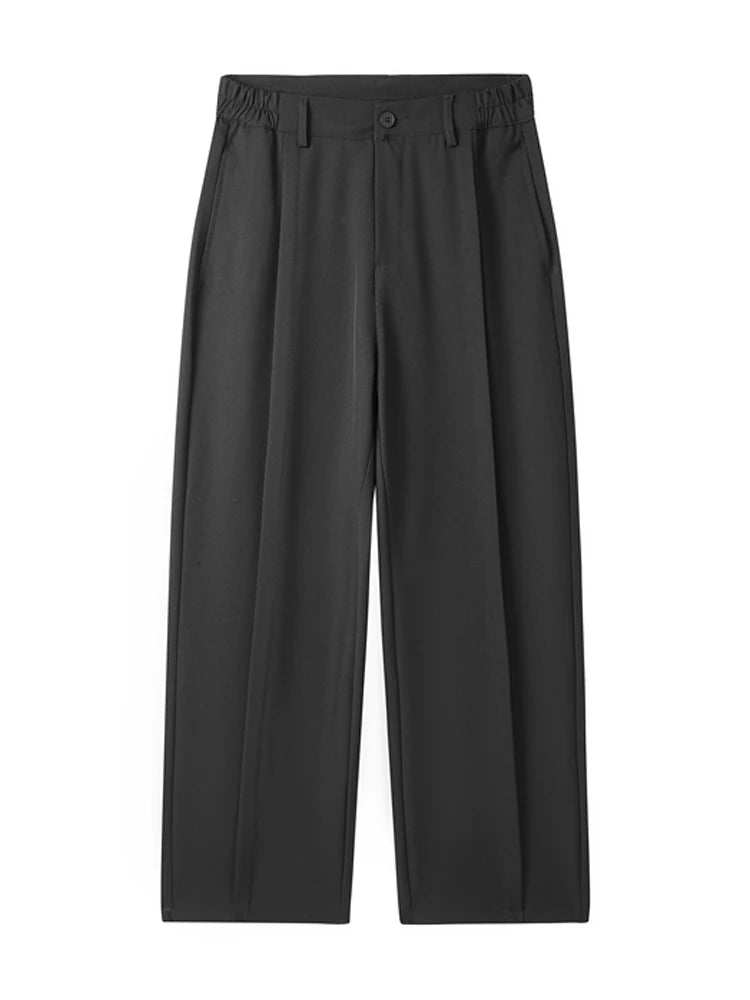 Men's wide leg pleated trousers