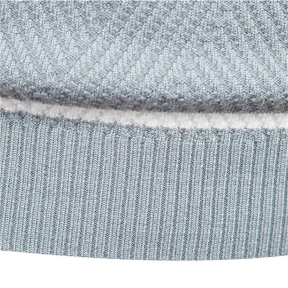 Men's warm casual sweater with white stripes