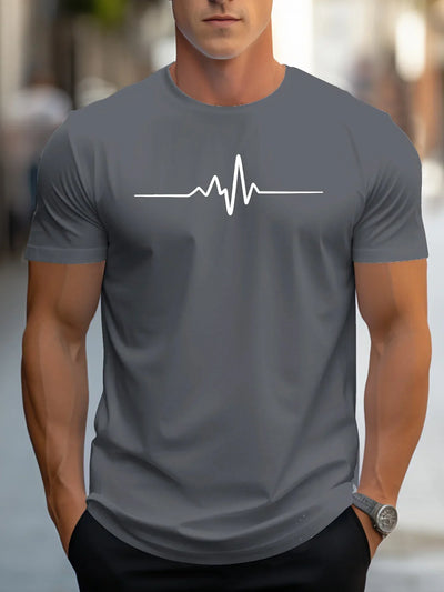 Men’s Slim Fit T-Shirt – Soft Knit – Crew Neck – Short Sleeve – Graphic Chest Print
