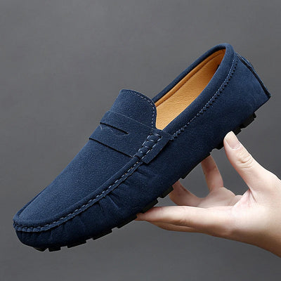 Men’s Slip-On Shoes – Lightweight Moccasin Style – Cushioned Lining – Outdoor Casual Wear