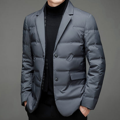 Men's down jacket with shawl collar