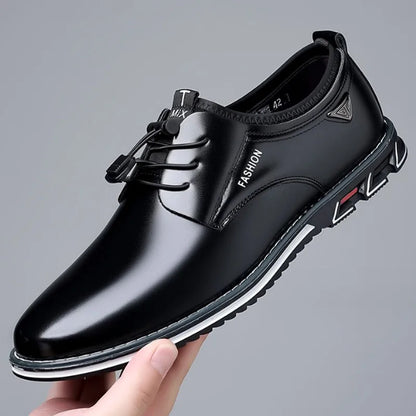 Men's casual lace-up shoes with pointed toe