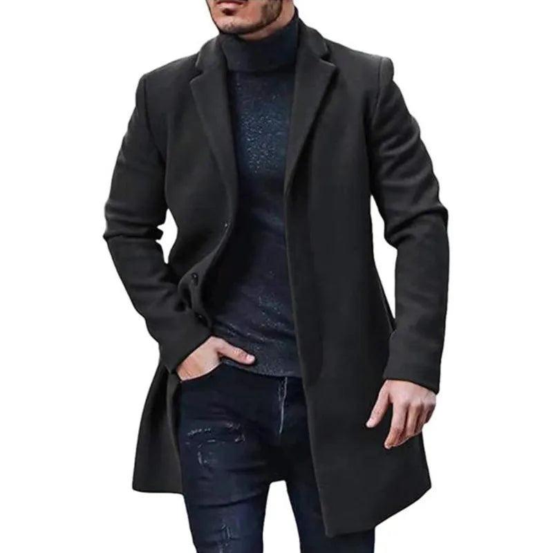 Heren casual bovenkleding met knoopsluiting voor lente/winter