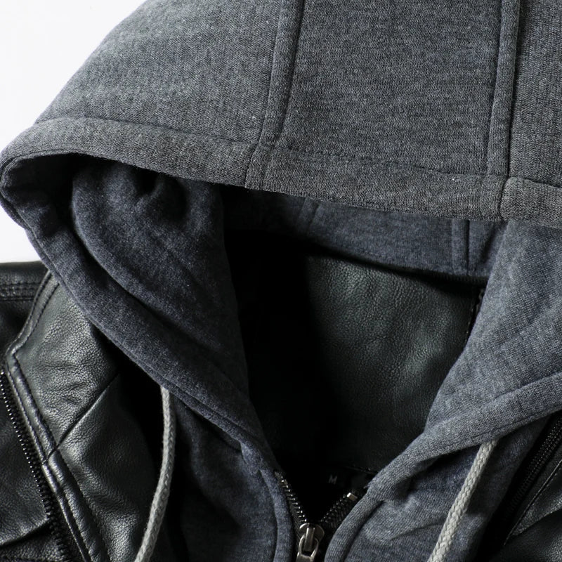 Men's jacket with detachable hood