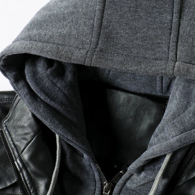 Men's jacket with detachable hood