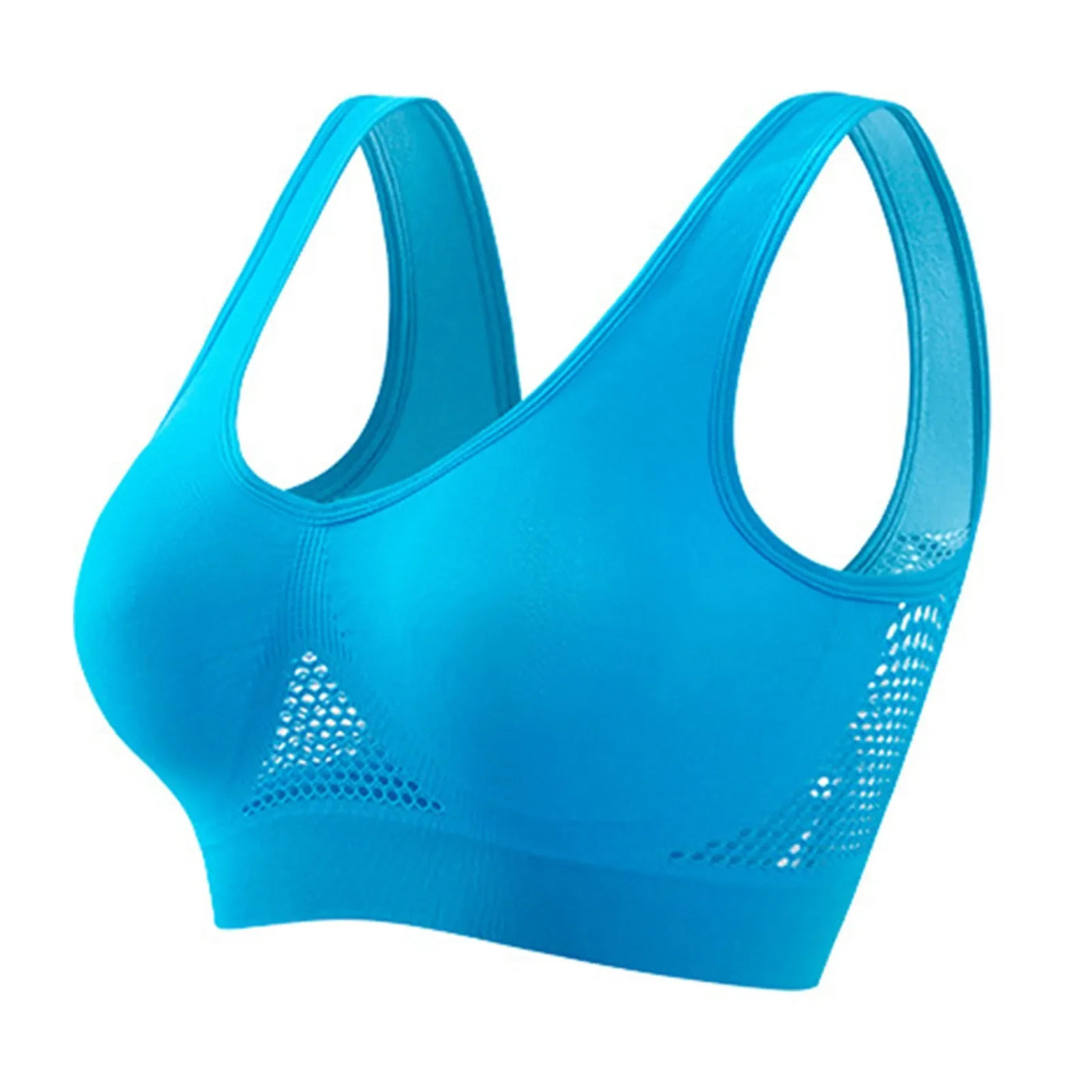 Women’s Sports Bra – High Support – Racerback – Breathable Mesh – Seamless Fit