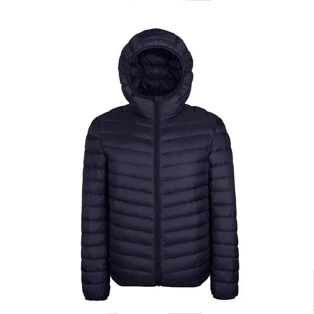 Men's hooded winter down jacket