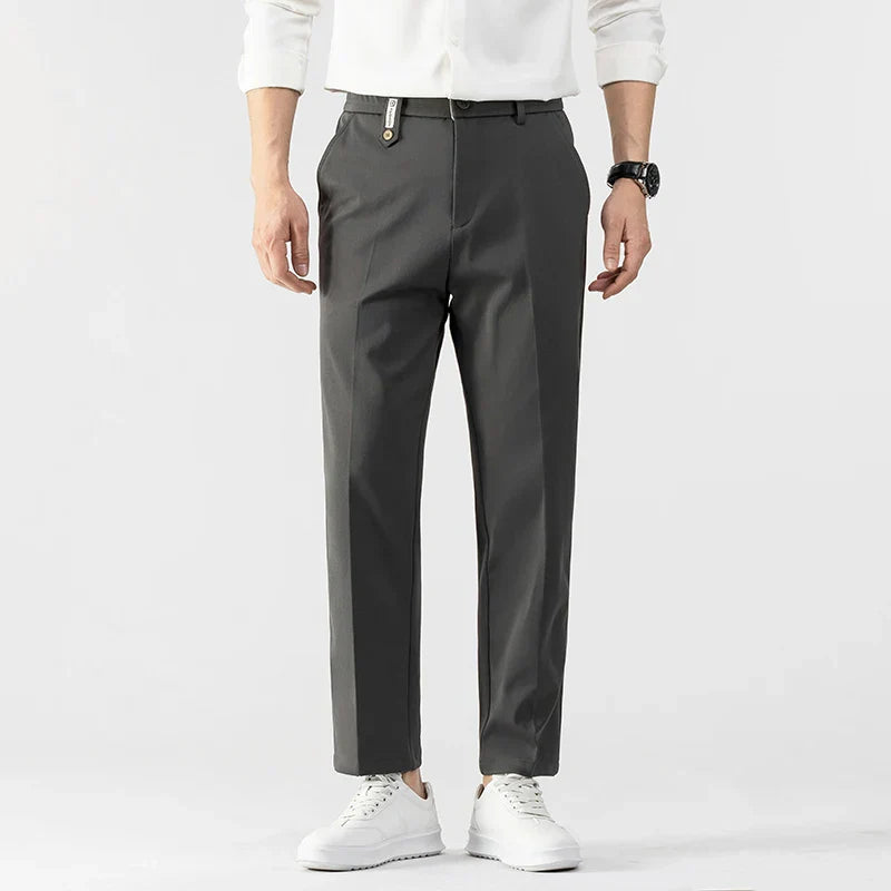 Men’s Slim Fit Trousers – Lightweight Fabric – Tailored Cut – Business Casual Wear