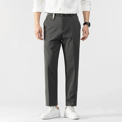 Men’s Slim Fit Trousers – Lightweight Fabric – Tailored Cut – Business Casual Wear
