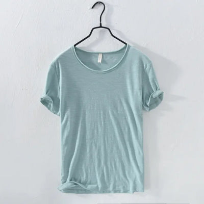 Men’s T-Shirt - Slim Fit - Crew Neck - Rolled Sleeves Casual Wear