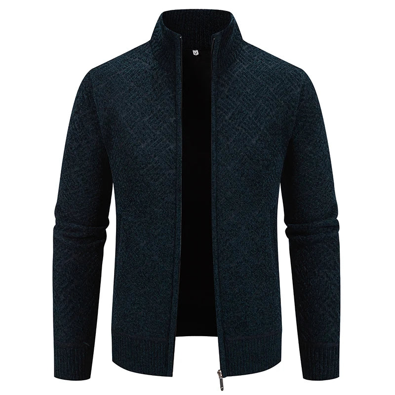 Men’s casual jacket with knitted sleeves