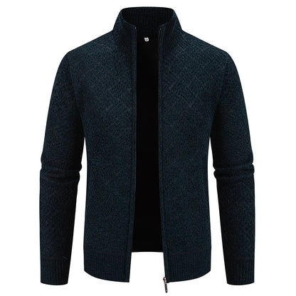 Men’s casual jacket with knitted sleeves