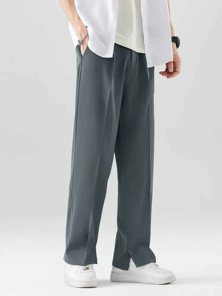 Men’s Trousers – Straight Leg – Relaxed Fit – Soft Breathable Fabric – Full Length