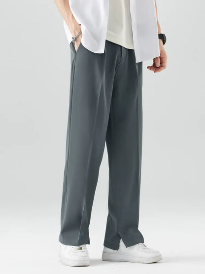 Men’s Trousers – Straight Leg – Relaxed Fit – Soft Breathable Fabric – Full Length