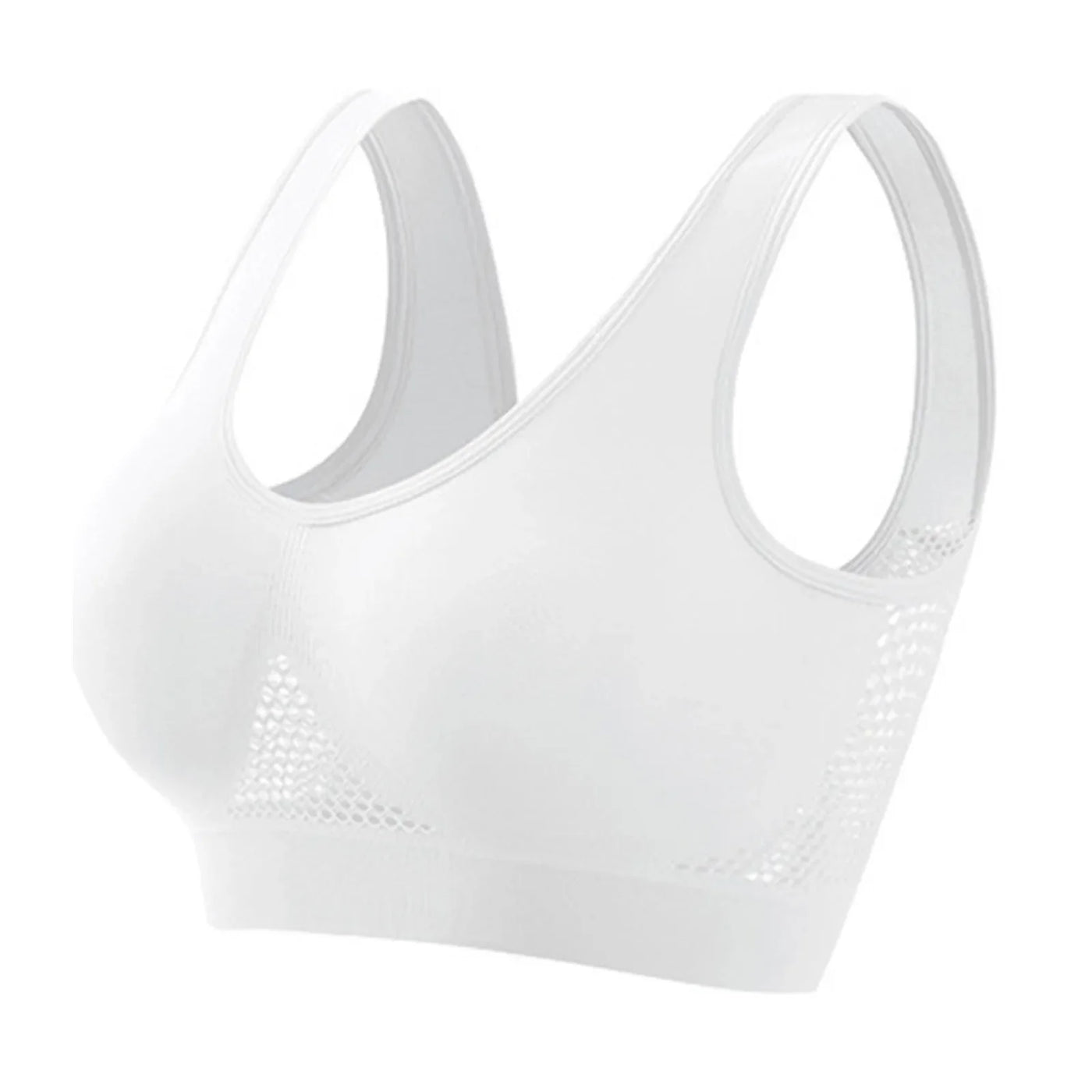 Women’s Sports Bra – High Support – Racerback – Breathable Mesh – Seamless Fit