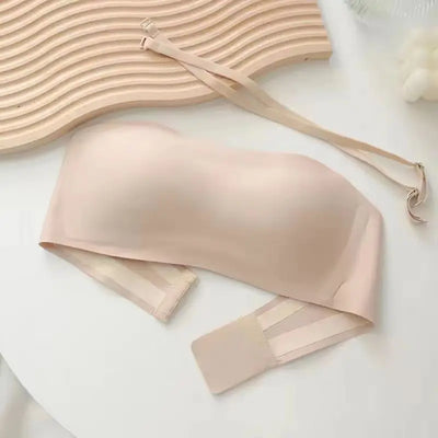 Women’s Strapless Tube Top Bra – Seamless Fit – Breathable Blend – Wireless Support