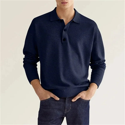 Polo shirt men’s long-sleeved slim fit