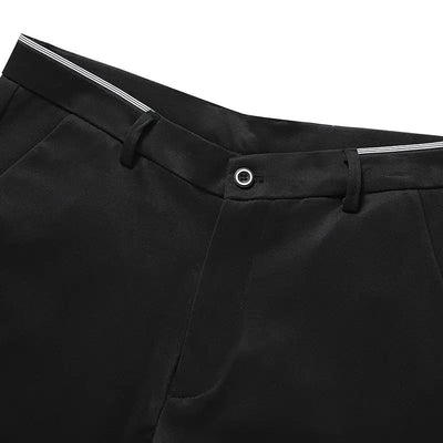 Men's Dress Trousers - Slim Fit - Tailored Formal Wear - Belt Loops & Pockets