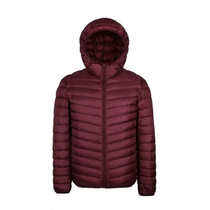 Men's hooded winter down jacket