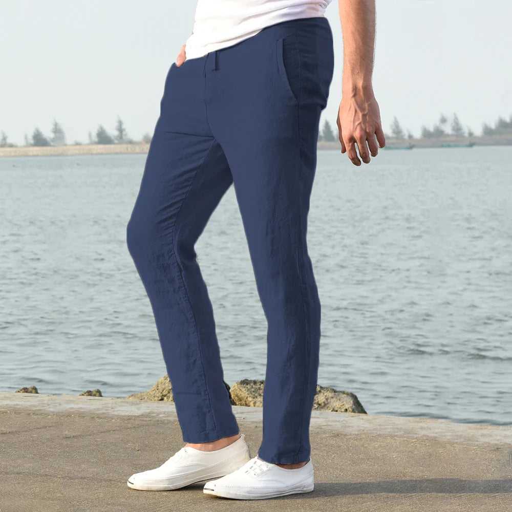 Men’s Chino Trousers - Slim Fit - Lightweight - Breathable Casual Wear