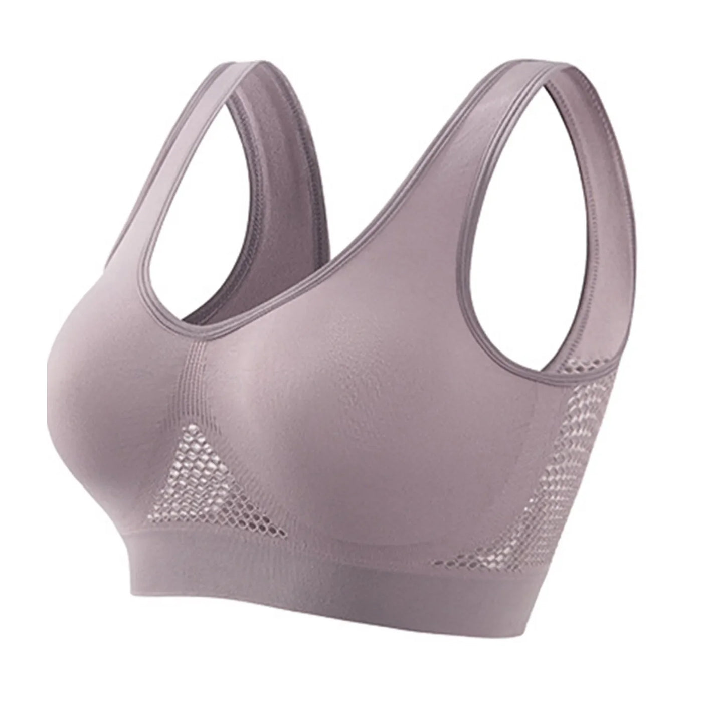 Women’s Sports Bra – High Support – Racerback – Breathable Mesh – Seamless Fit
