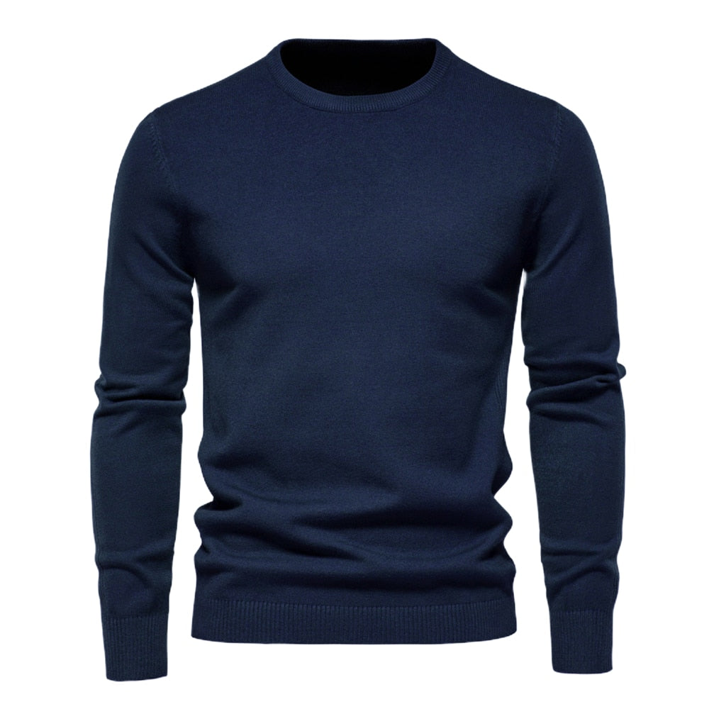 Men’s knitted sweater with ribbed cuffs