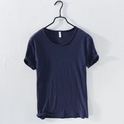 Men’s T-Shirt - Slim Fit - Crew Neck - Rolled Sleeves Casual Wear