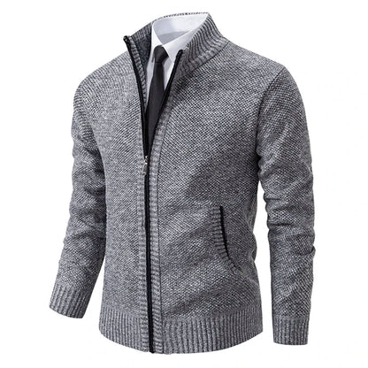 Men’s Fleece Vest – Slim Fit – Stand Collar – Full Zip – Soft Warm Layering Piece